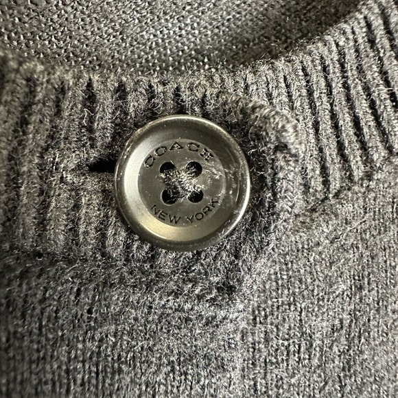 Coach 1941 Black Cardigan Women’s S Long Sleeve Crew Neck Button Front Sweater - Picture 5 of 9